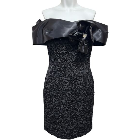 Fashion NetWork Strapless Textured Dress Women 9/10 Black Cocktail HOCO Prom - Picture 1 of 6